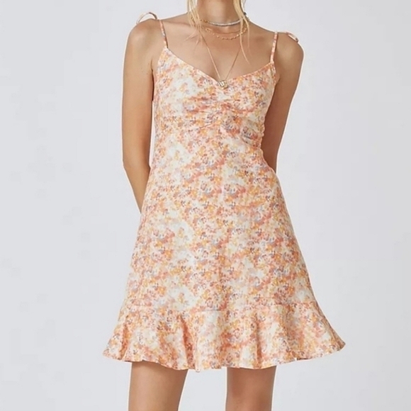 Cloth Stone Anthropologie Linen Floral Dress NWT - Picture 1 of 16